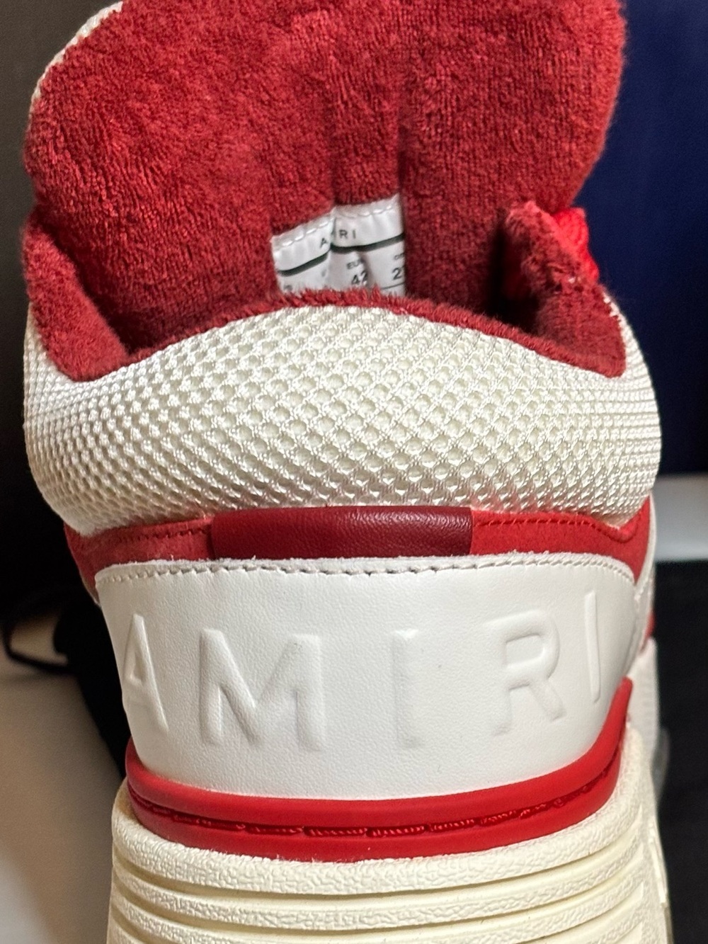 AMIRI White and Red Men's Low-Top Sneakers - Picture 10 of 11